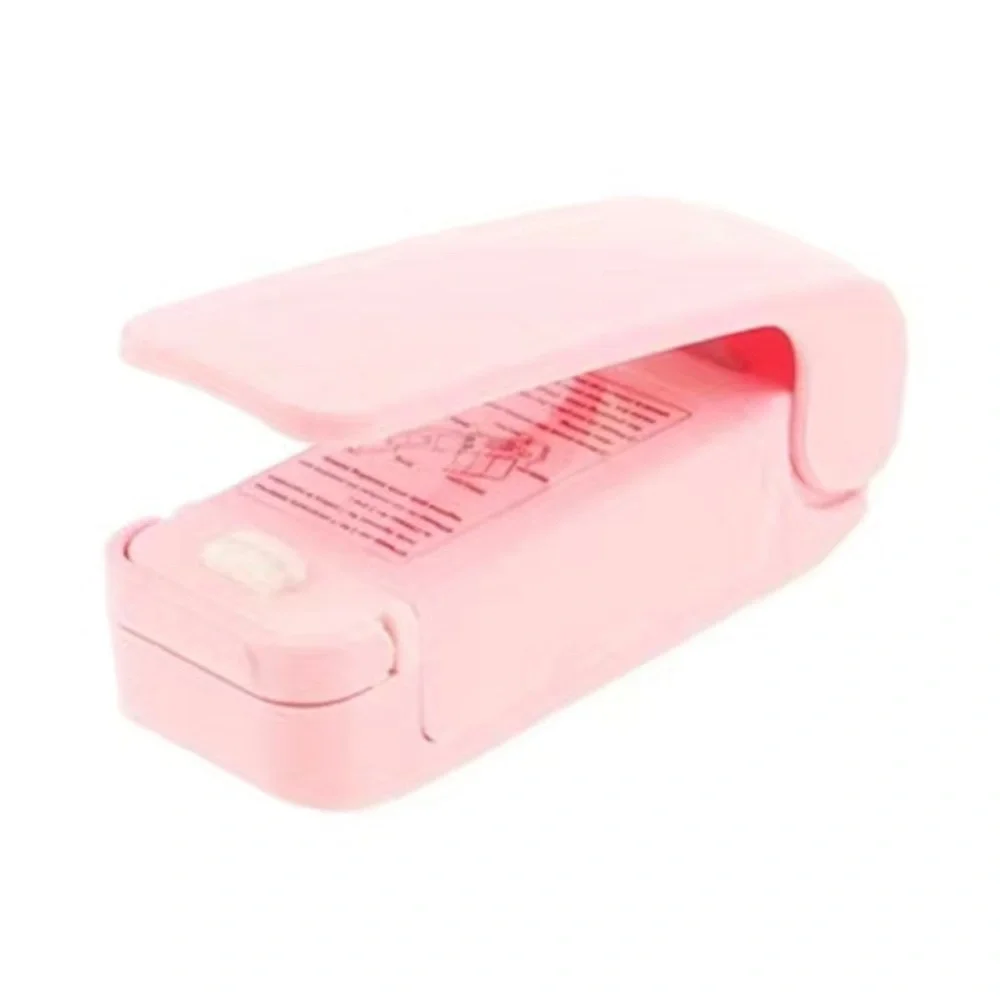 Mini Pink Portable Home Heat Bag Sealer, for Plastic Bags, Reseal Snack Bags